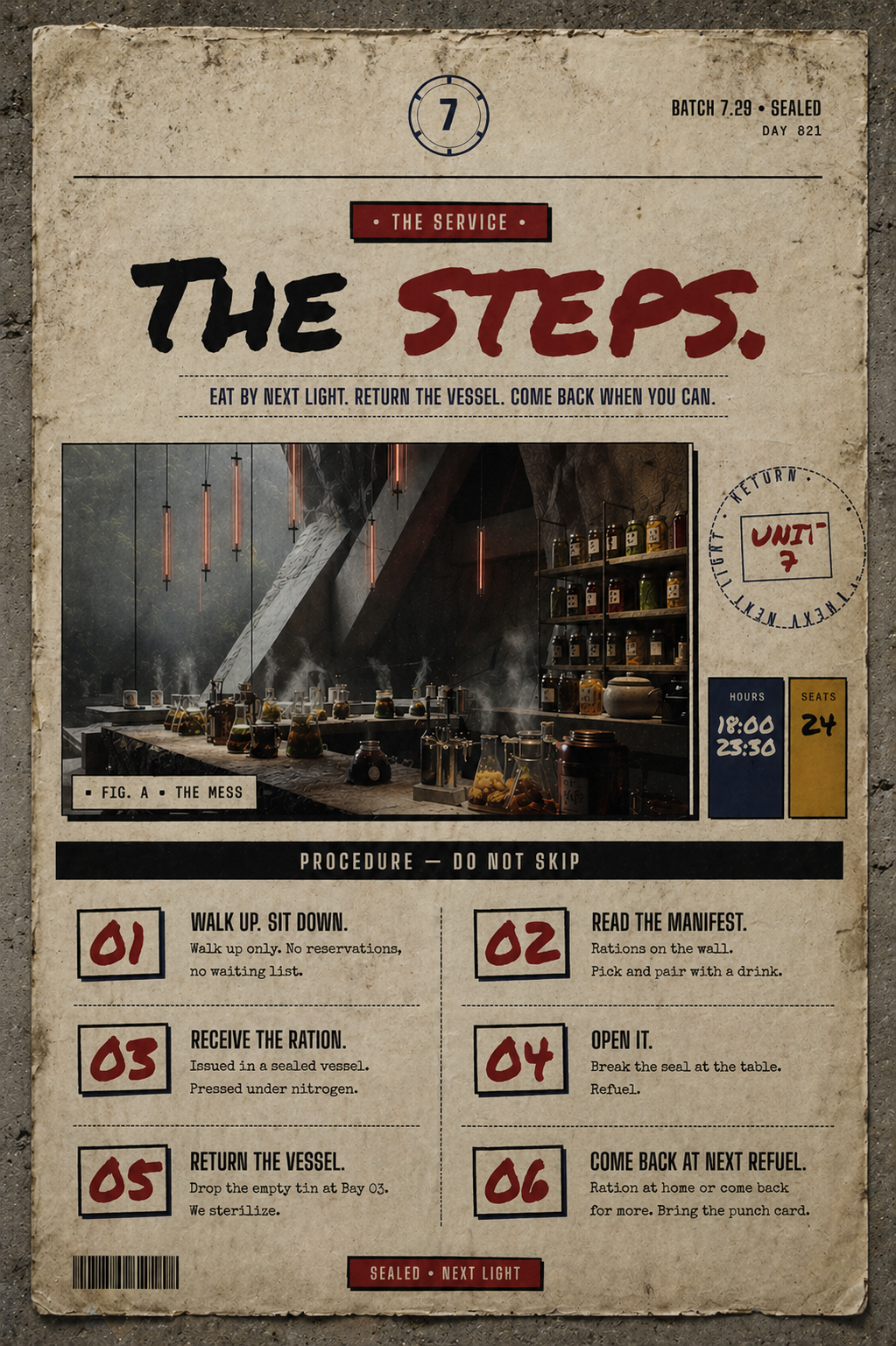 The Steps — front-wall poster, Unit 7